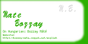 mate bozzay business card